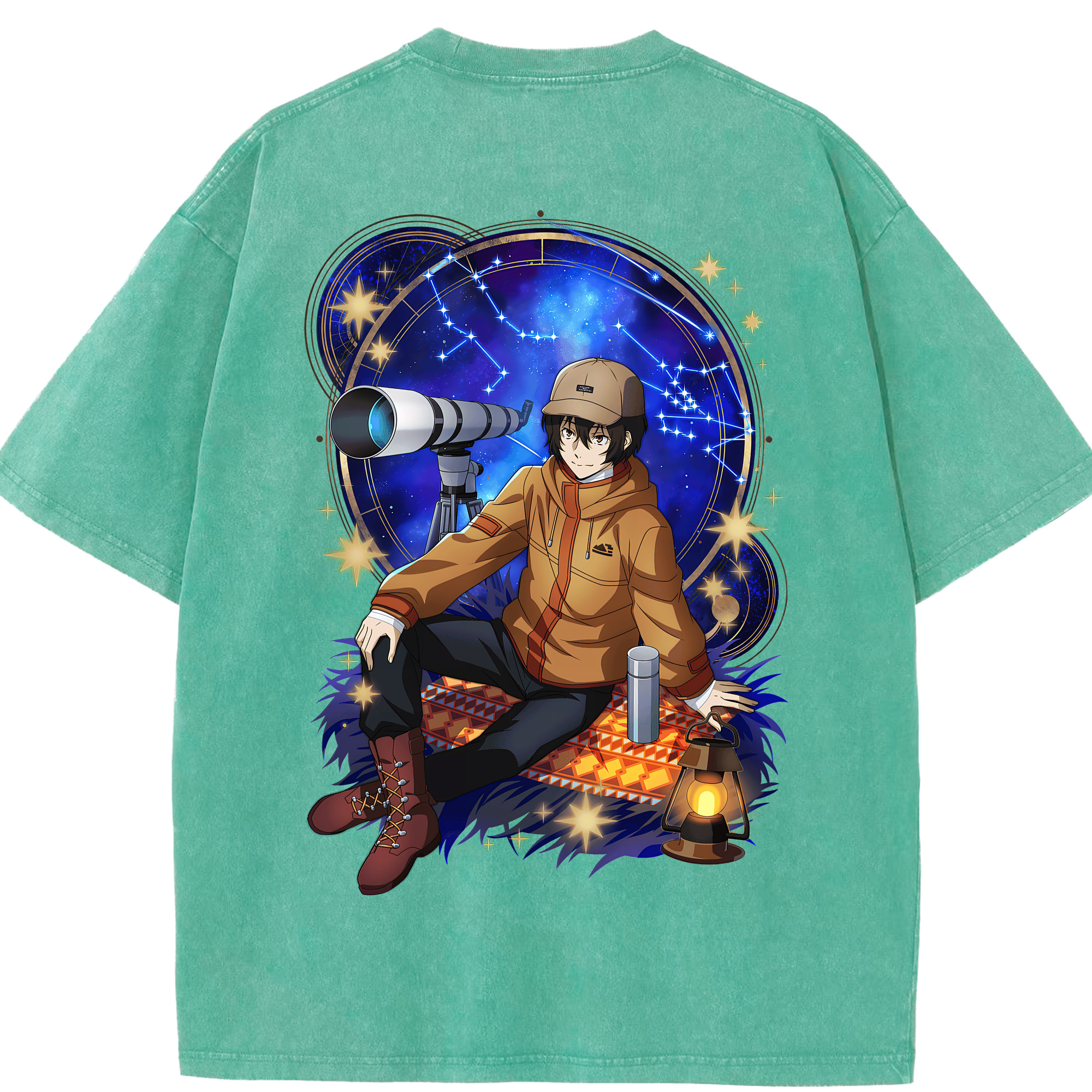 （画像用） 文豪ストレイドッグス Bungo Stray Dogs 綿100% ヴィンテージ風 半袖Tシャツ（背面プリント）